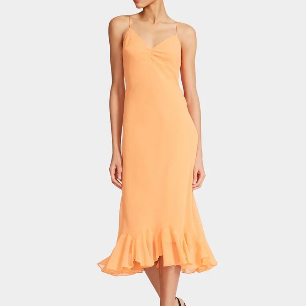 Betsey Johnson Bit of Bling Peach Dress Size 10